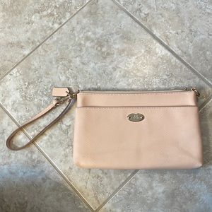 Coach 2 piece leather clutch